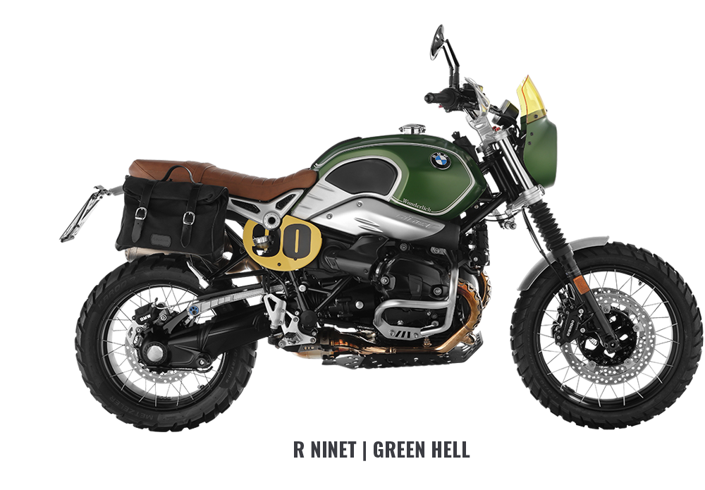Wunderlich Boxer Spirit BMW R nineT Green Hell Wunderlich Boxer Spirit BMW R nineT Scrambler Green Hell isolated