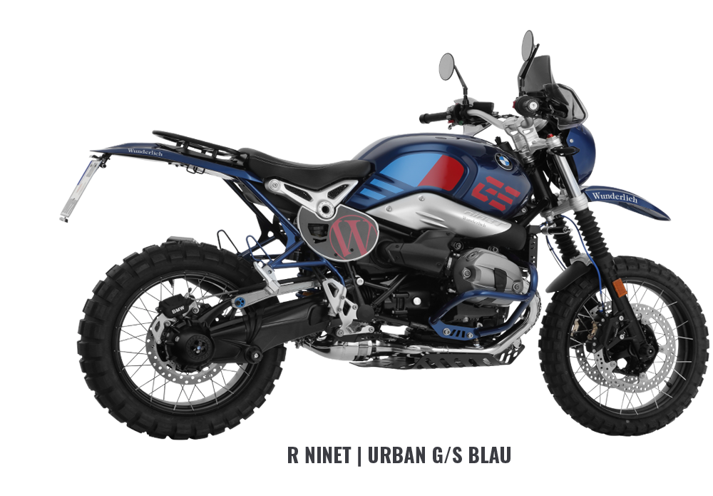 Wunderlich Boxer Spirit BMW R nineT Urban G/S blau Wunderlich Boxer Spirit BMW R nineT Urban G/S blau isolated