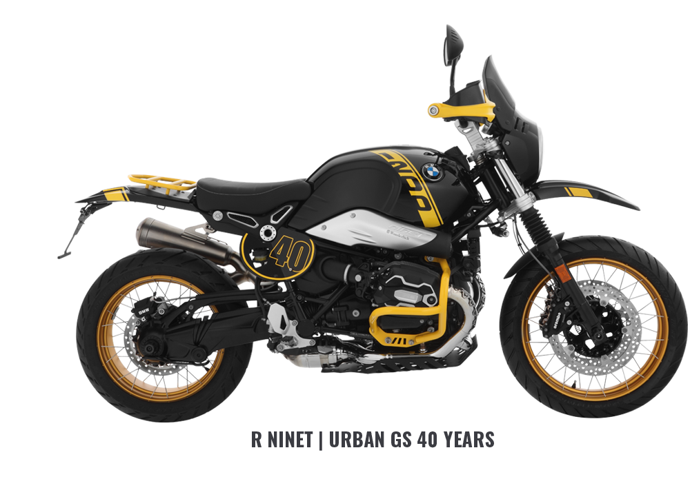 Wunderlich Boxer Spirit BMW R nineT Urban GS 40 Years Wunderlich Boxer Spirit BMW R nineT Urban GS 40 Years isolated
